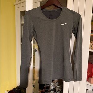 Nike Pro Dri-fit Gray Long Sleeve Top